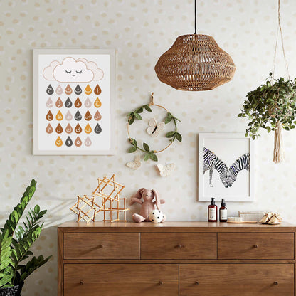 Kids Wall Art Print Set (Brown)