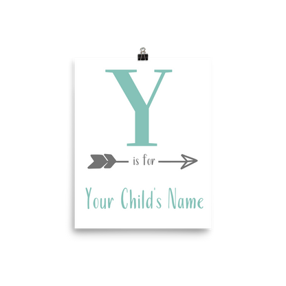 Custom Name Print - Pastel Pink