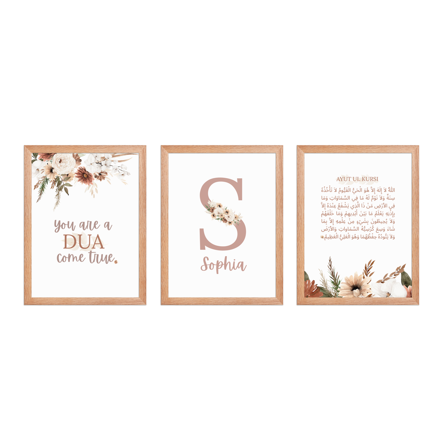 Custom Name Print - Floral Pink