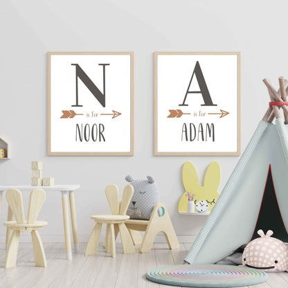 Custom Name Print - Pastel Pink