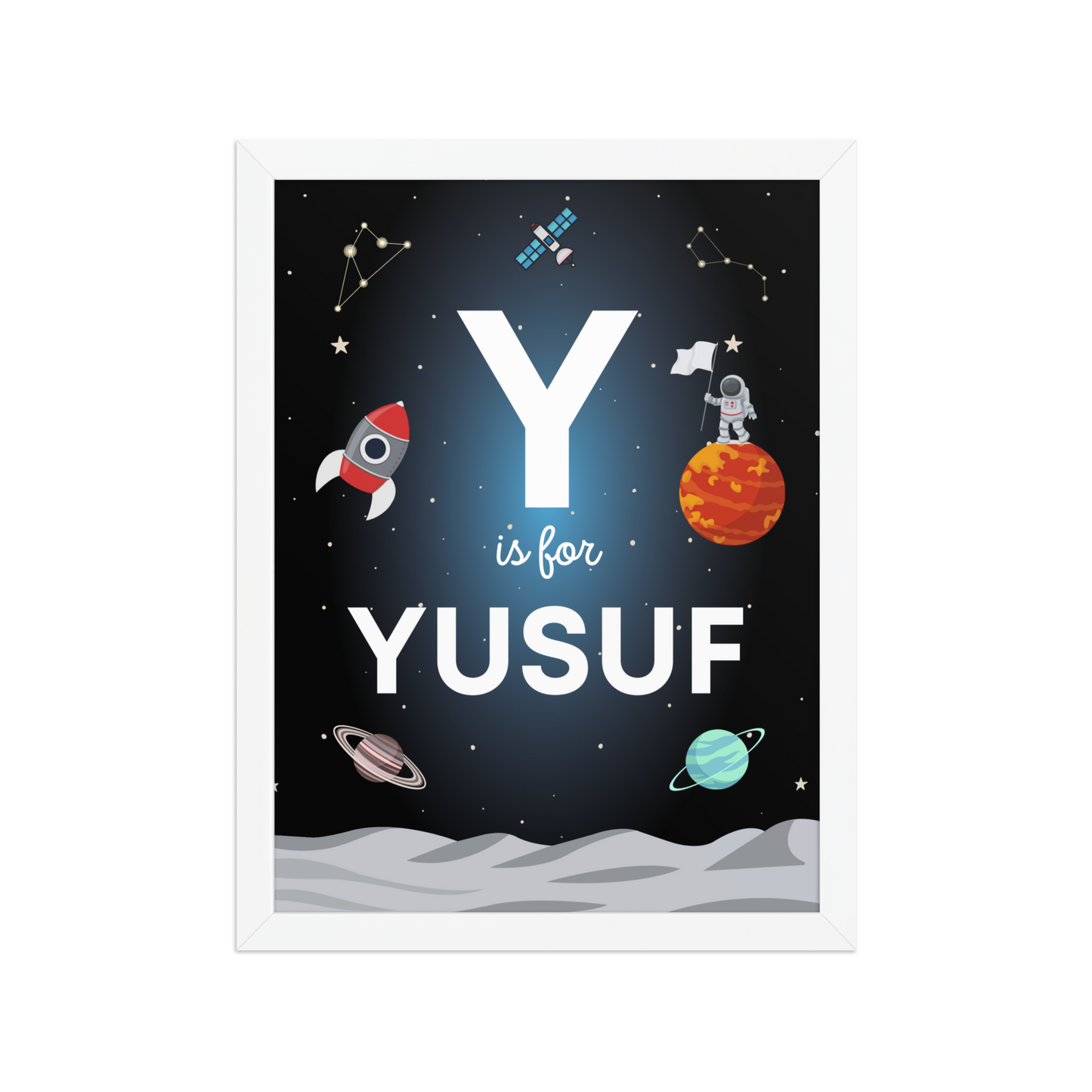 Little Astronauts Islamic Wall Art Collection - Blue