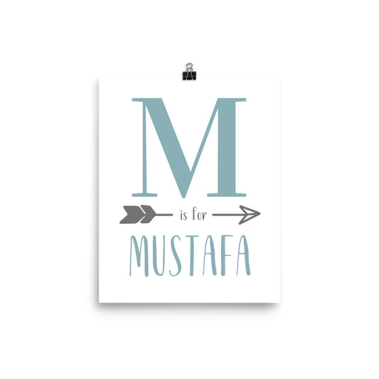 Custom Name Print - Pastel Blue